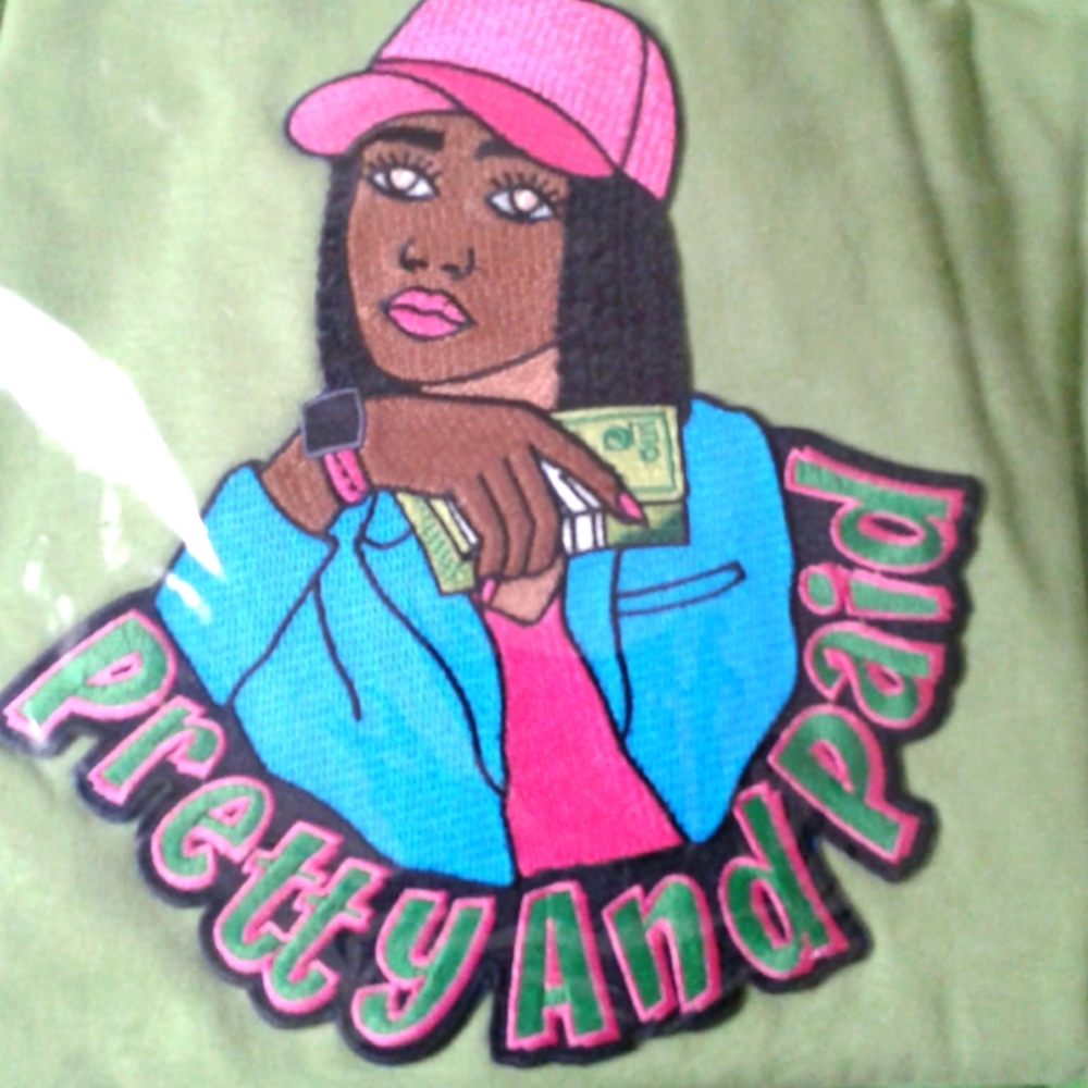 Pretty and Paid Women t shirt with Channelle patch